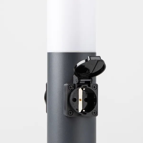 Brilagi - Kültéri lámpa 2 SCHUKO aljzattal, NOVA, 1xE27/15W/230V, 40 cm, IP44, antracit