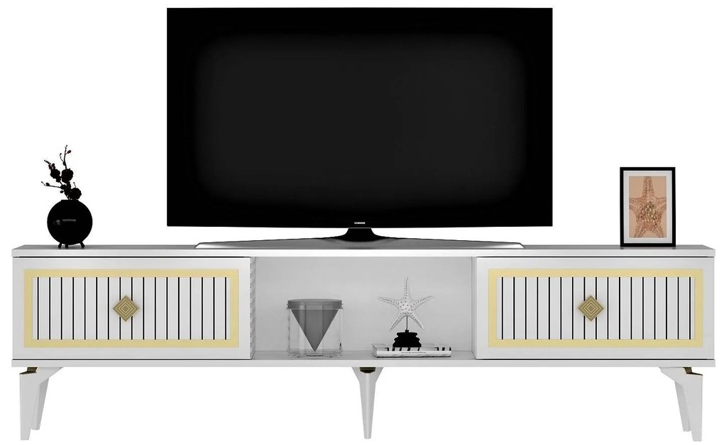 TV asztal/szekrény Kututa 2 (fehér + arany) . 1095225