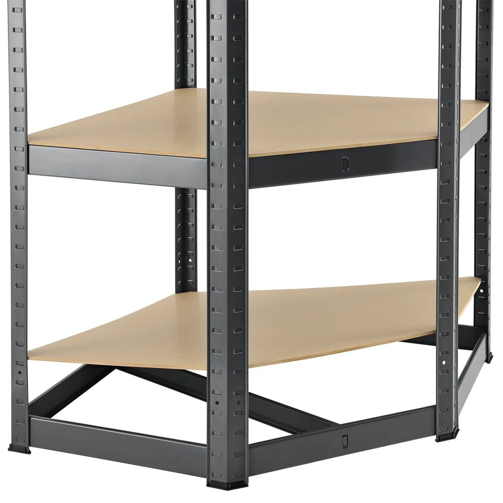 Juskys Sarokpolcos Basic 180x70x40 cm - szürke