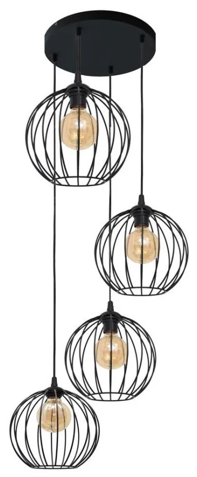 Csillár zsinóron MERCURE 4xE27/15W/230V