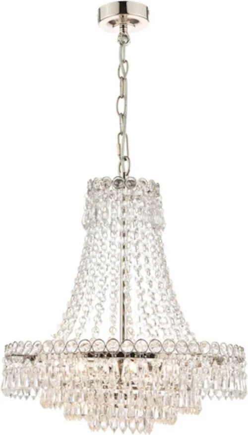 LAURA ASHLEY 3691119-Q ENID Kristály Függesztett Lámpa Polírozott Nikkel G9 IP20