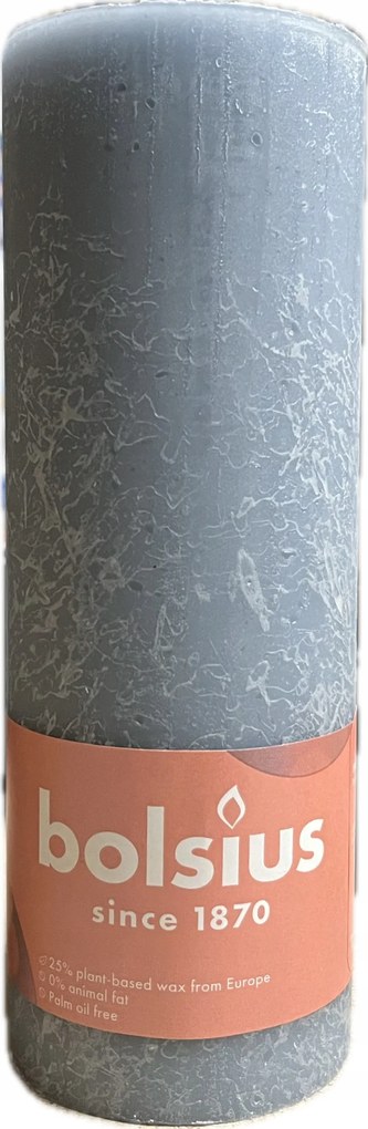 Bolsius Gyertya rustic 190/68 Sky Blue