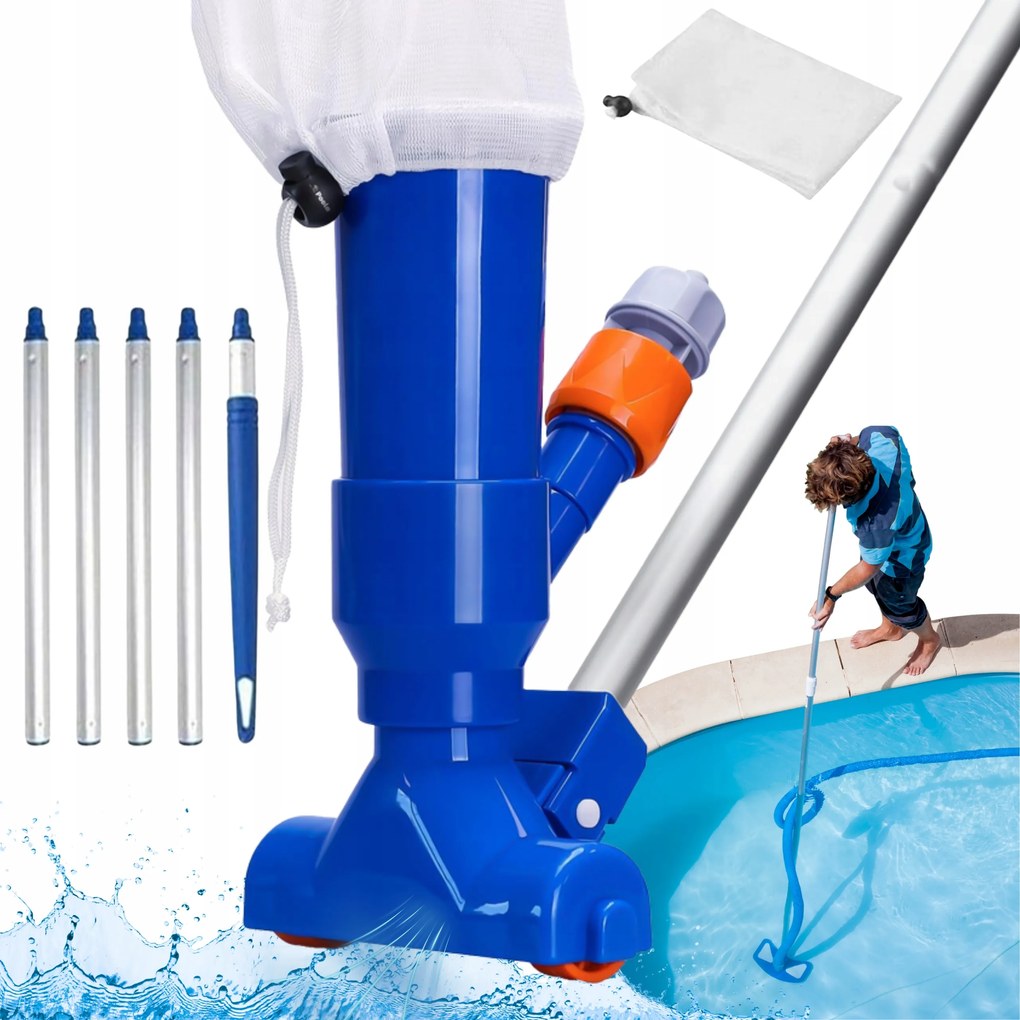 Medence Porszívó A Medence Aljának Tisztításához Szett Gyorscsatlakozó Bottal