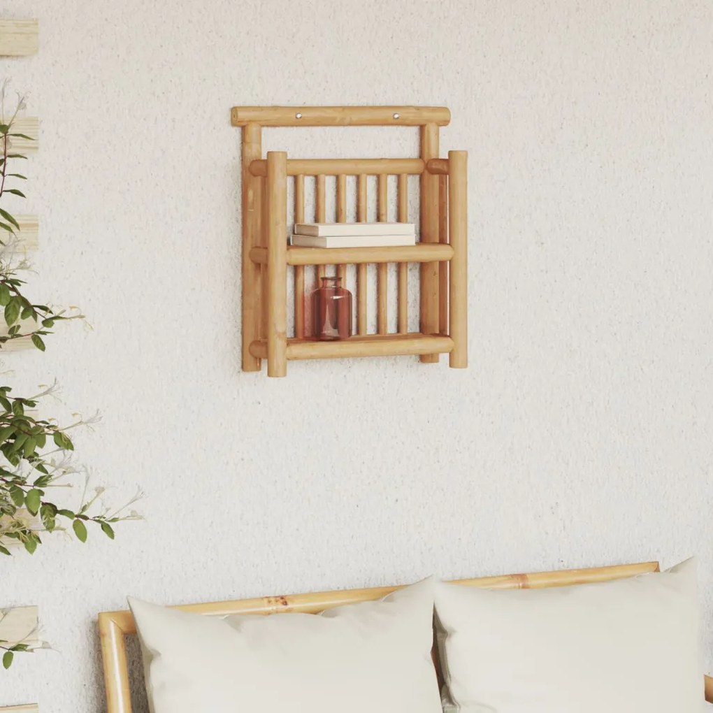 Falipolc 2 szintes 40x13x44 cm Bambusz