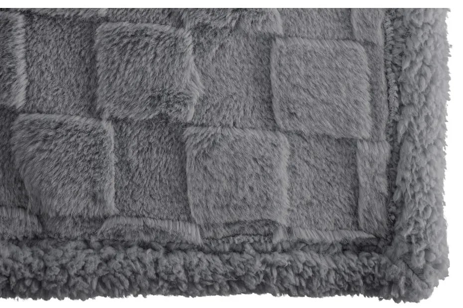 Szürke mikroplüss takaró 150x200 cm Rava – Tiseco Home Studio