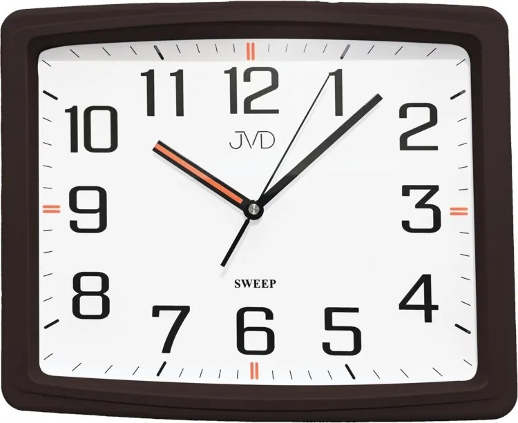 Elegáns Barna Jól Olvasható Csendes Falióra Jvd HX2497.2 37x30 cm