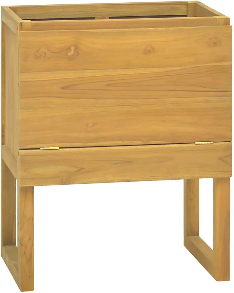 vidaXL tömör tíkfa fürdőszobaszekrény 60 x 40 x 75 cm