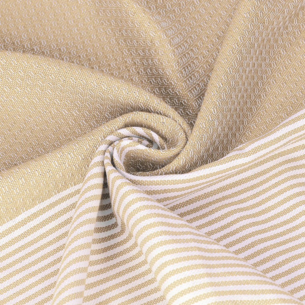 Fouta Hamam strand pamut törölköző 100x200 Pareo Bézs Nagy