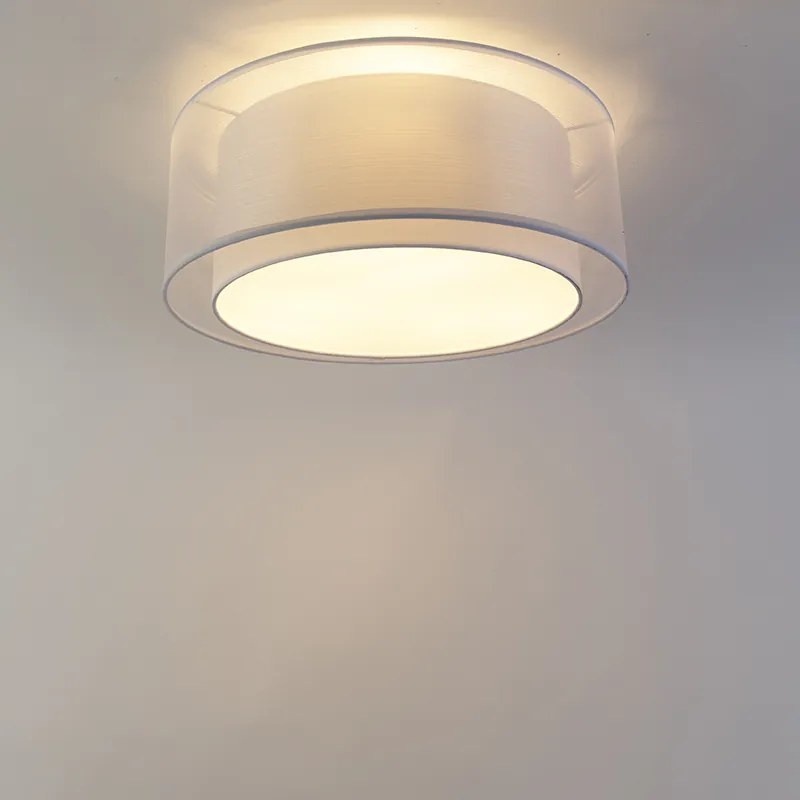 Modern mennyezeti lámpa fehér 50 cm 3-lámpás - Drum Duo