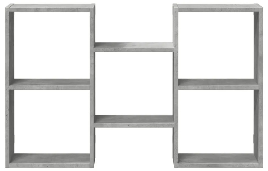 betonszürke szerelt fa fali polc 96 x 18 x 60 cm