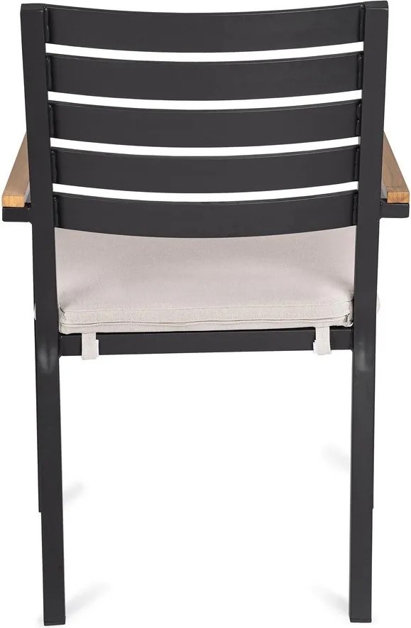 Antracitszürke fém kerti szék Henna – Bizzotto