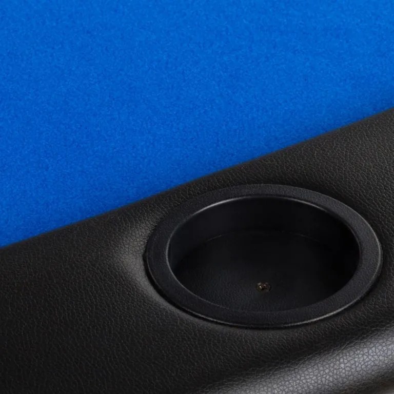 GamesPlanet® Pókerasztal MDF Kék 120 x 120 cm