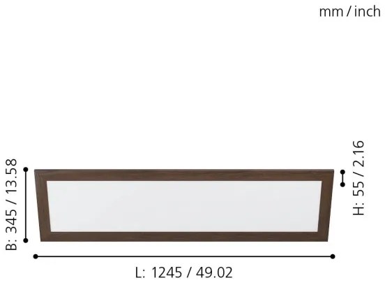 Eglo 99476 - LED Mennyezeti lámpa PIGLIONASSO LED/32W/230V 345x1245 mm