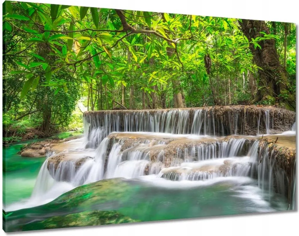 Vászonkép 100x70 Vízesés Kaszkád Ázsia