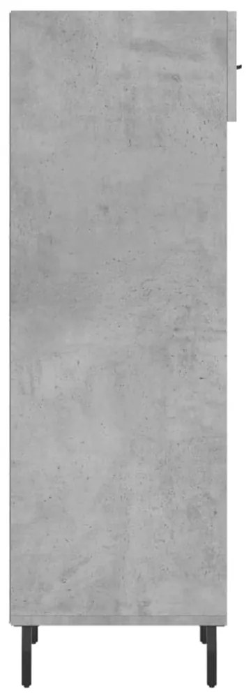 betonszürke szerelt fa cipősszekrény 30 x 35 x 105 cm