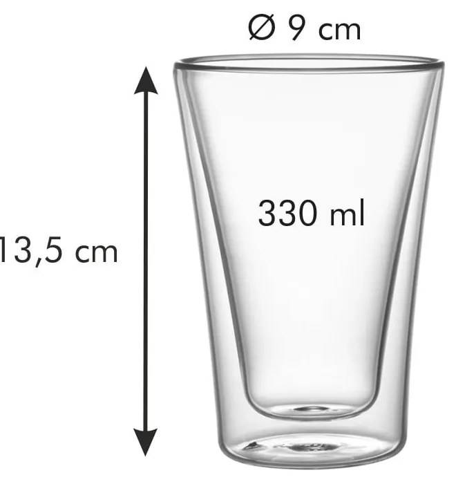 Duplafalú pohár készlet 2 db-os 0,33 l myDrink - Tescoma
