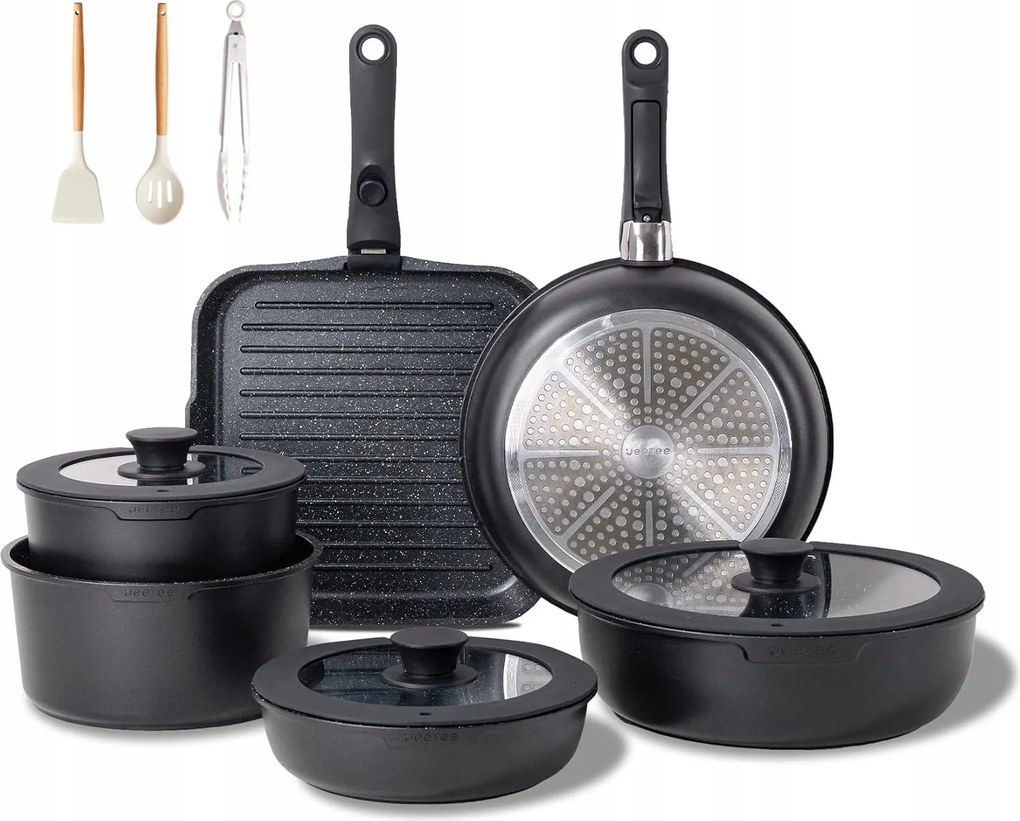 Serpenyő Edénykészlet Non Stick 26 Db-os Jeetee Indukciós Sütő