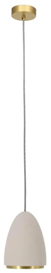 Klausen 111040 - Csillár zsinóron CONCRETE 1xGU10/5W/230V szürke/arany