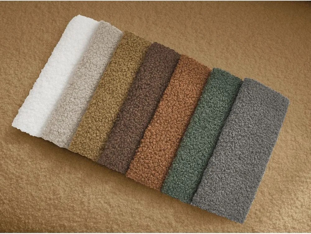 Mustársárga forgó buklé fotel Elina – Bobochic Paris