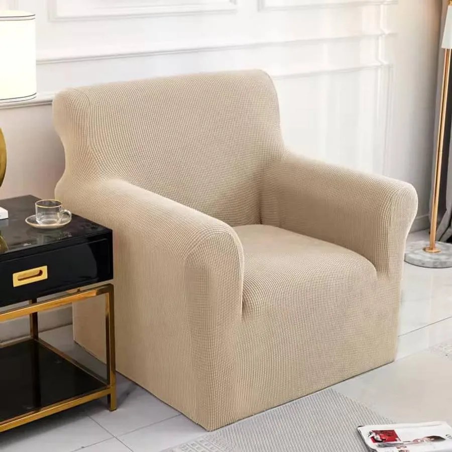 Klasszikus FotelHuzat (enyhén vízlep., bézs)