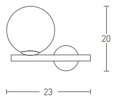 Zambelis 1996 - Fali lámpa 1xE14/15W/230V arany
