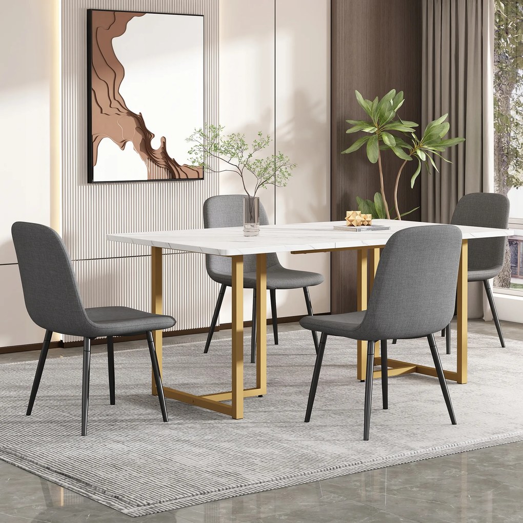 Étkezőasztal szett (5 db), étkezőasztal 4 db székkel