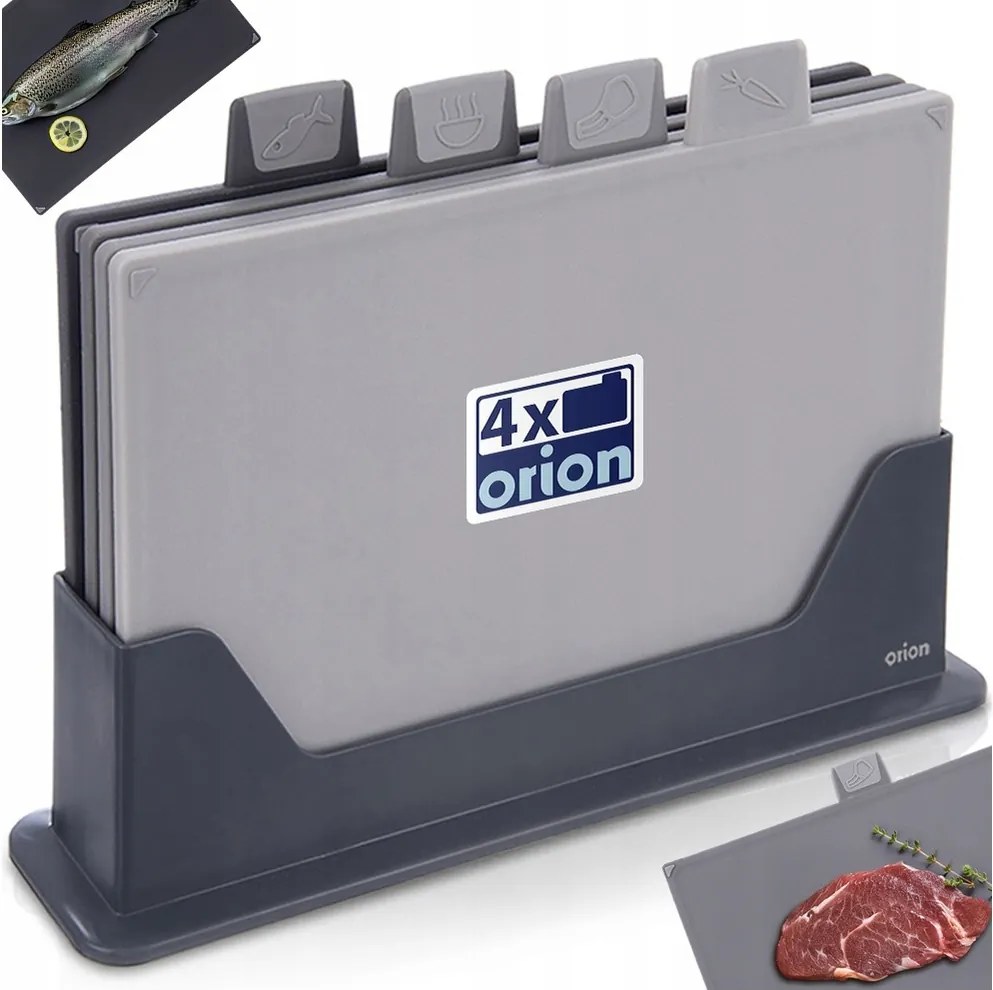 4x Műanyag Konyhai Deszka zöldség szeletelő állvány hús hal ételek