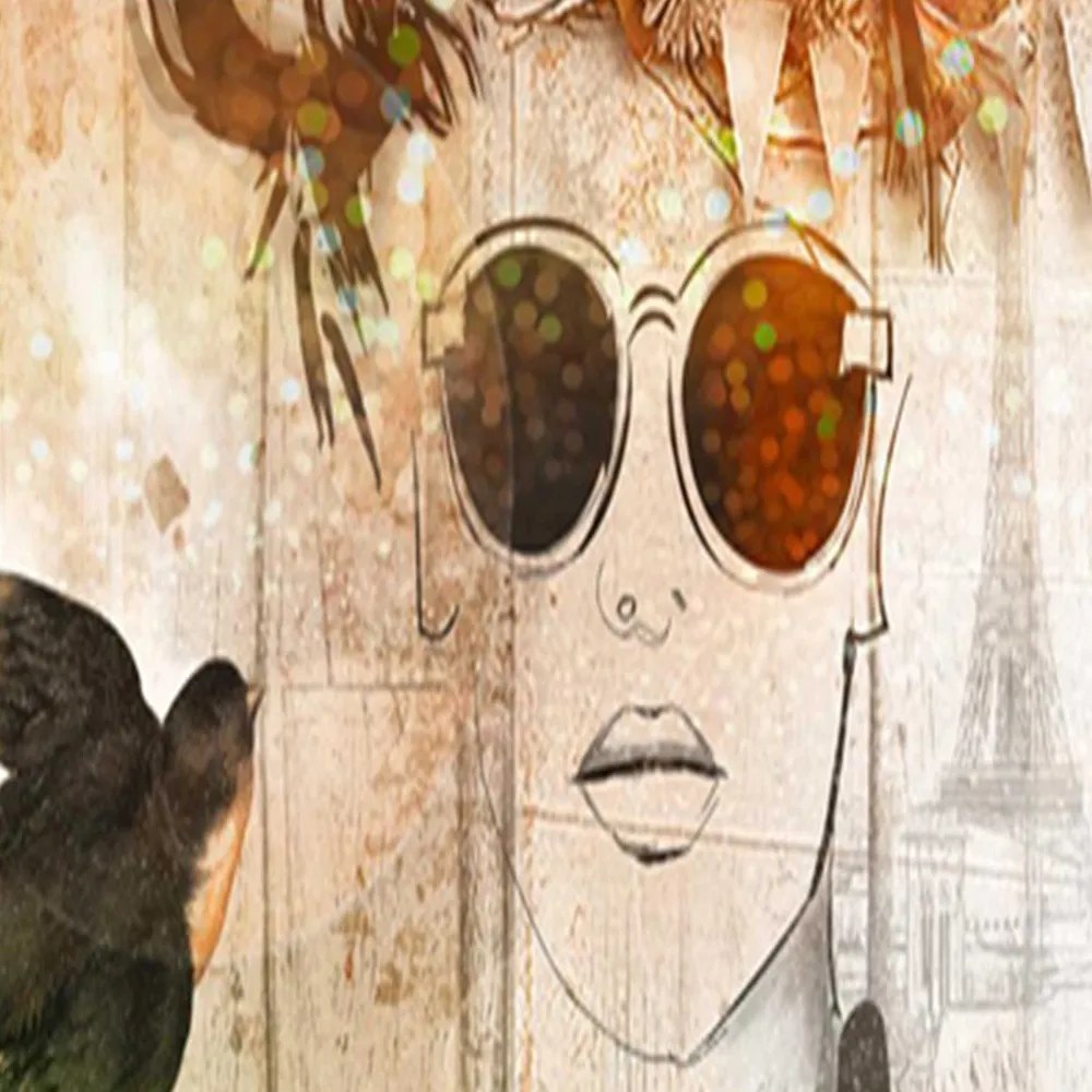 Gario Paraván No és fecskék Méret: 145 x 170 cm, Kivitelezés: Forgó paraván 360°