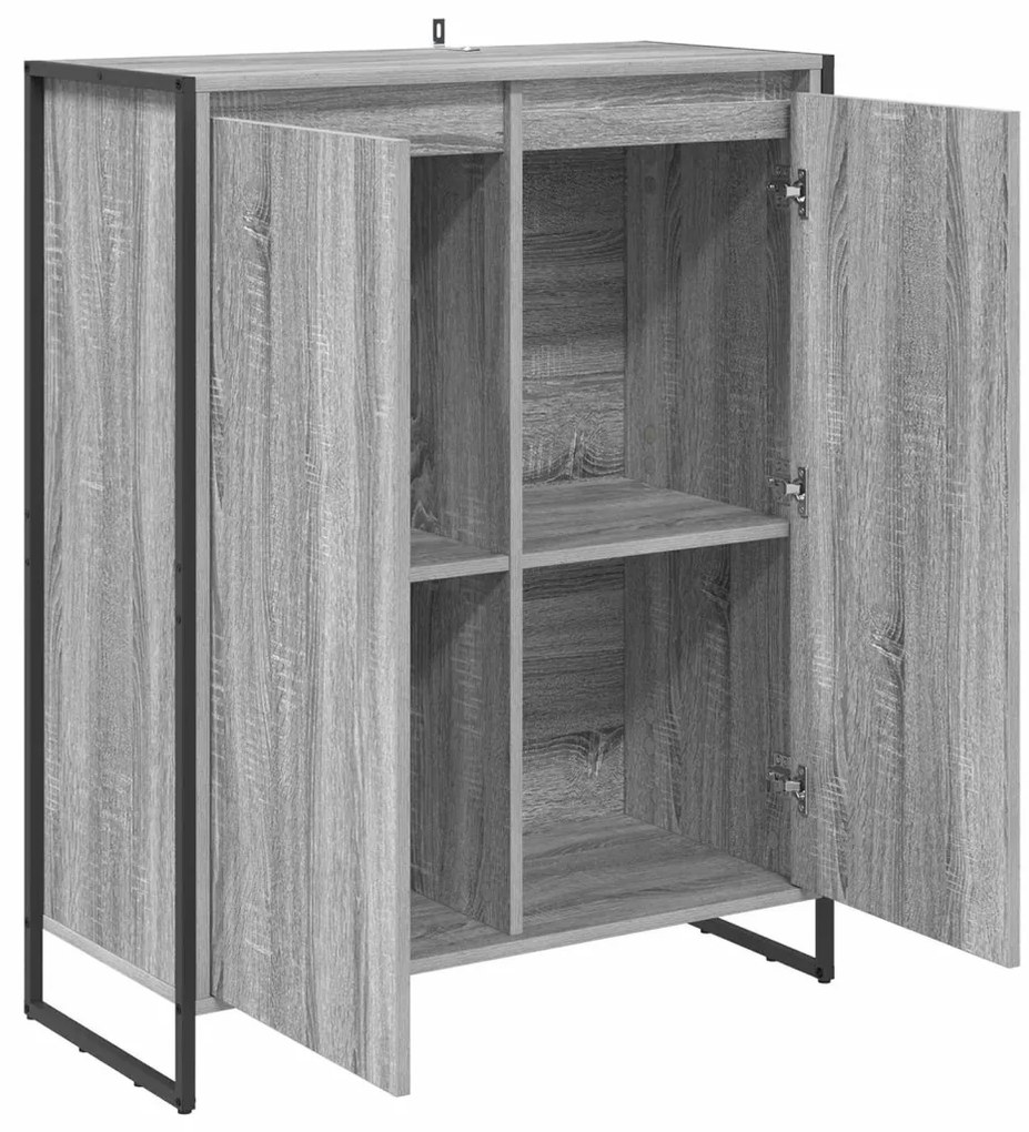 Cipőszekrény tárolóval Szürke Sonoma 79 x 36 x 100 cm Faanyag