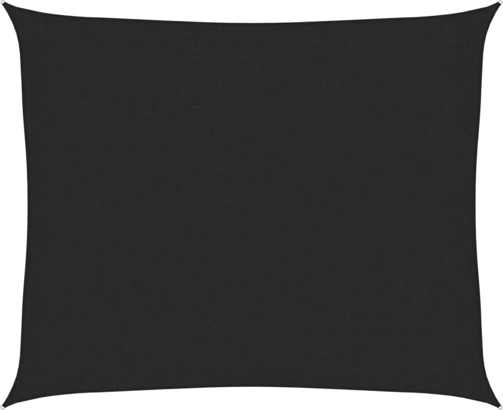 vidaXL fekete HDPE napvitorla 160 g/m² 2,5 x 3 m