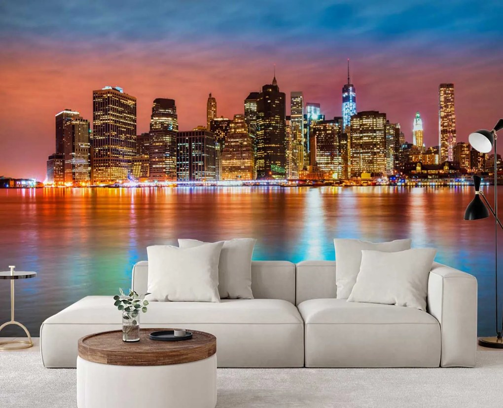 Gario Fotótapéta Manhattan éjszaka Anyag: Vlies, Méret: 150 x 105 cm
