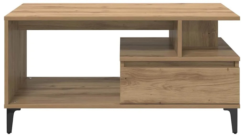 Dohányzóasztal kézműves tölgy 90 x 49 x 45 cm Faanyag