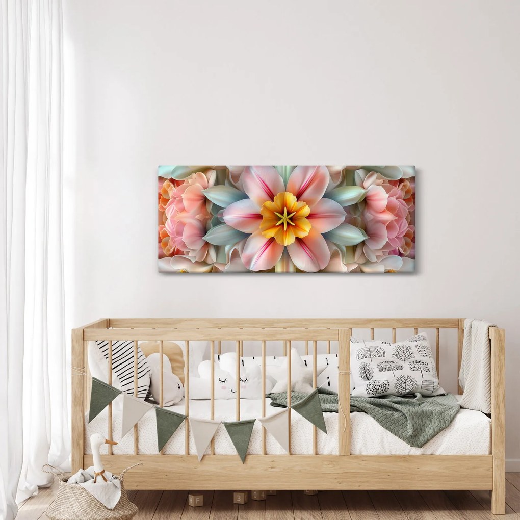 Kép - Kaleidoszkópos virág (120x50 cm)