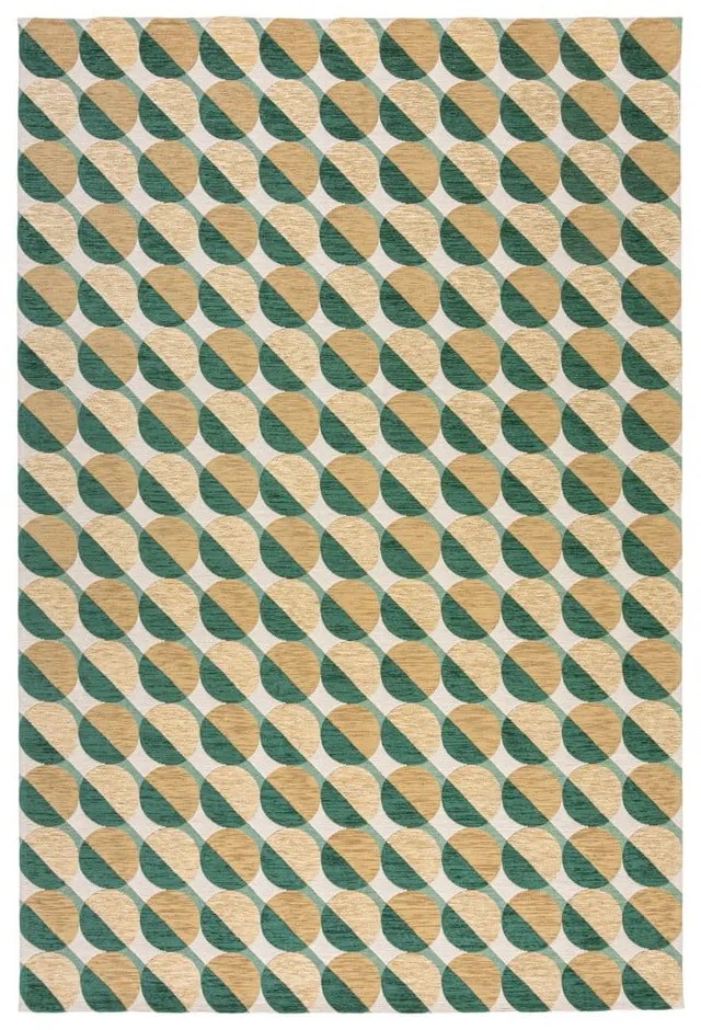Sárga-zöld szőnyeg 120x170 cm Carlos Circle Geo – Flair Rugs