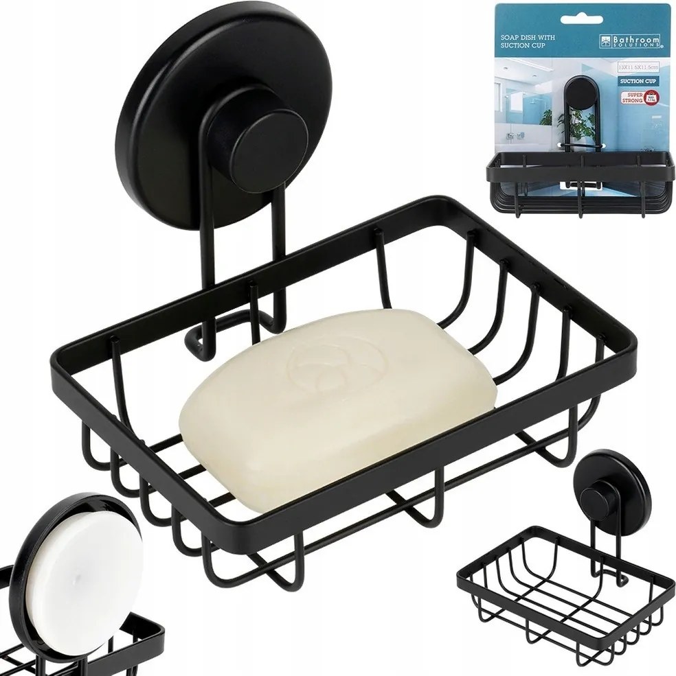 Fürdőszobai polc tapadókorongos fali zuhany szappan kozmetikumok