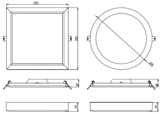 Lucide 07106/18/31 - mennyezeti lámpa TENDO-LED LED/18W/230V