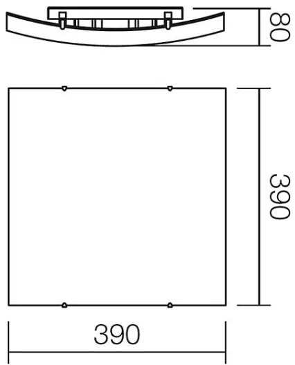 Redo 05-818 - Mennyezeti lámpatest NOTES 2xE27/42W/230V 39x39 cm fehér