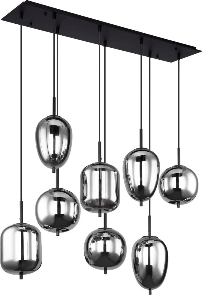 GLOBO 15345-8 BLACKY Többágú Függesztett Lámpa E14 IP20