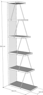 TOR fenyő könyvespolc