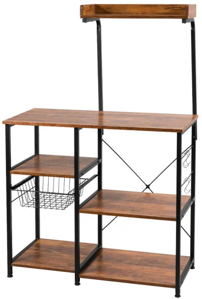 Tároló állvány kosárral