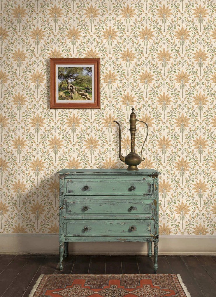 Holden Decor Journey to the East Ariara narancs fa mintás vlies tapéta – 91793