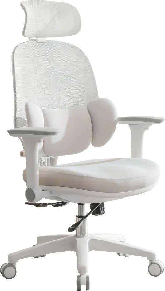 Irodai szék, szürke/fehér, ABRAMO