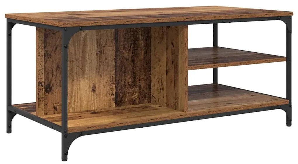 vidaXL Dohányzóasztal Öreg fa 100 x 50 x 45 cm Faanyag