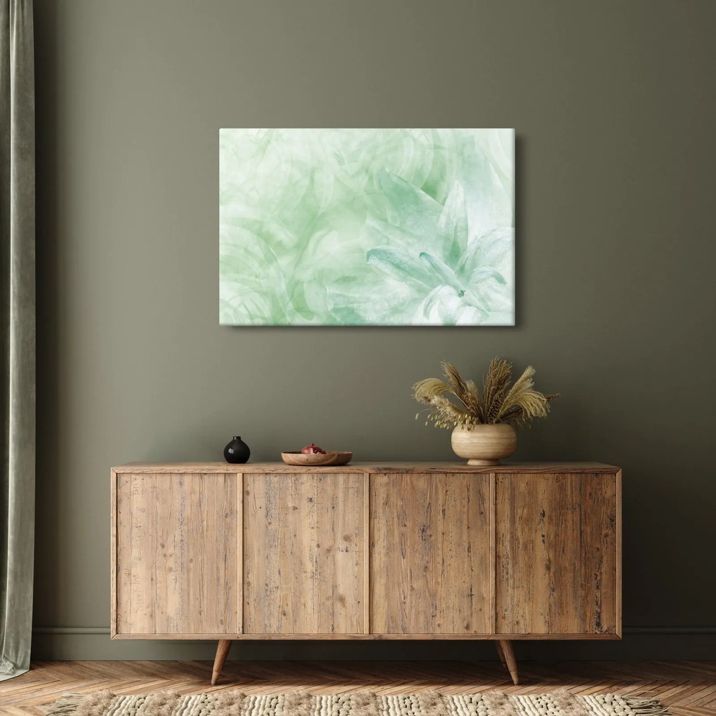 Kép - Zöld virág (90x60 cm)