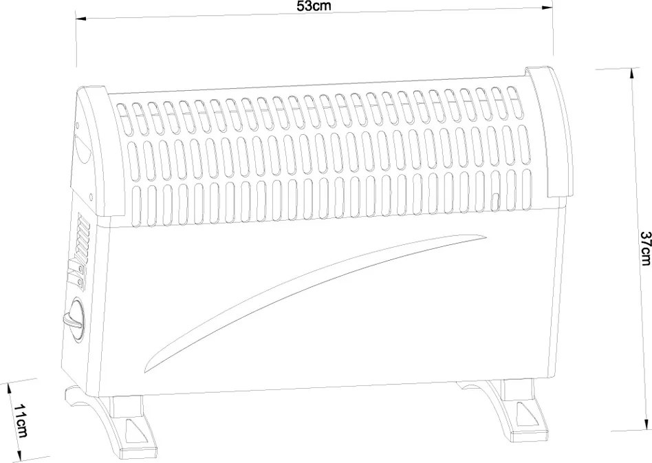 Kolumbo elektromos fűtőtest 750W / 1250W / 2000W