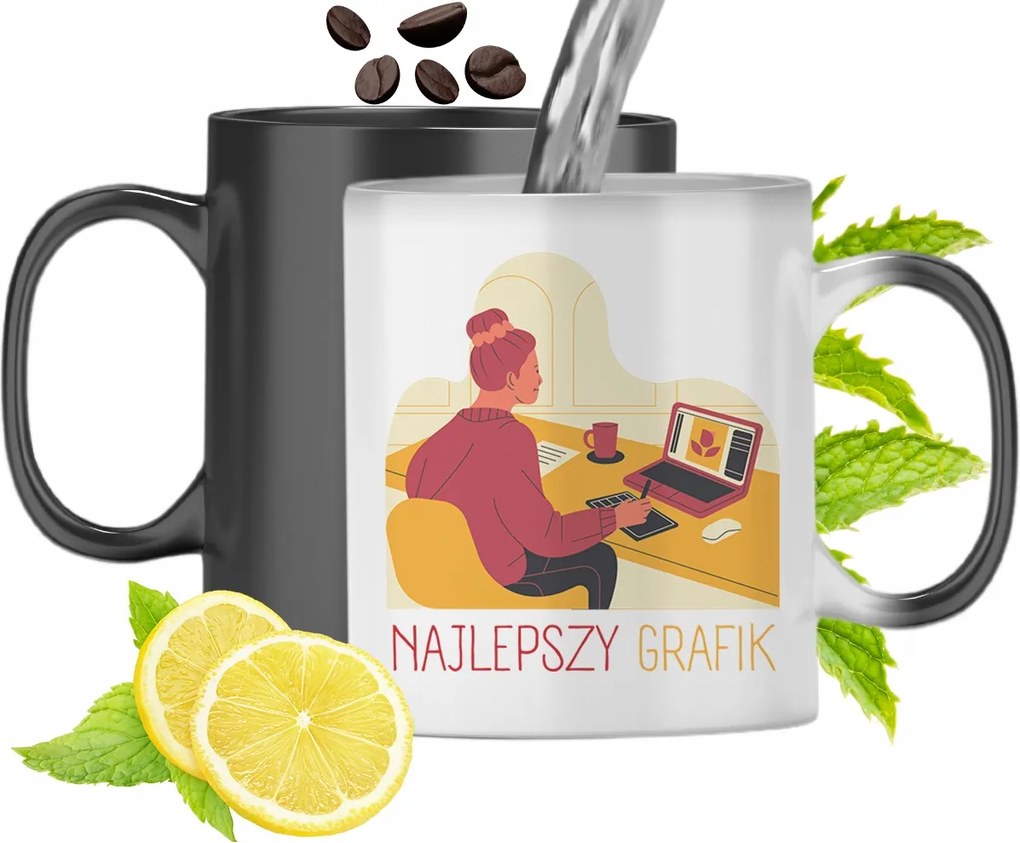 Mágikus Bögre Grafika Színváltó Nyomtatott Fényképpel