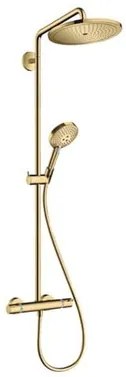 Hansgrohe Croma-Select zuhanyrendszer termosztatikus csapteleppel fényezett arany megjelenés 26890990