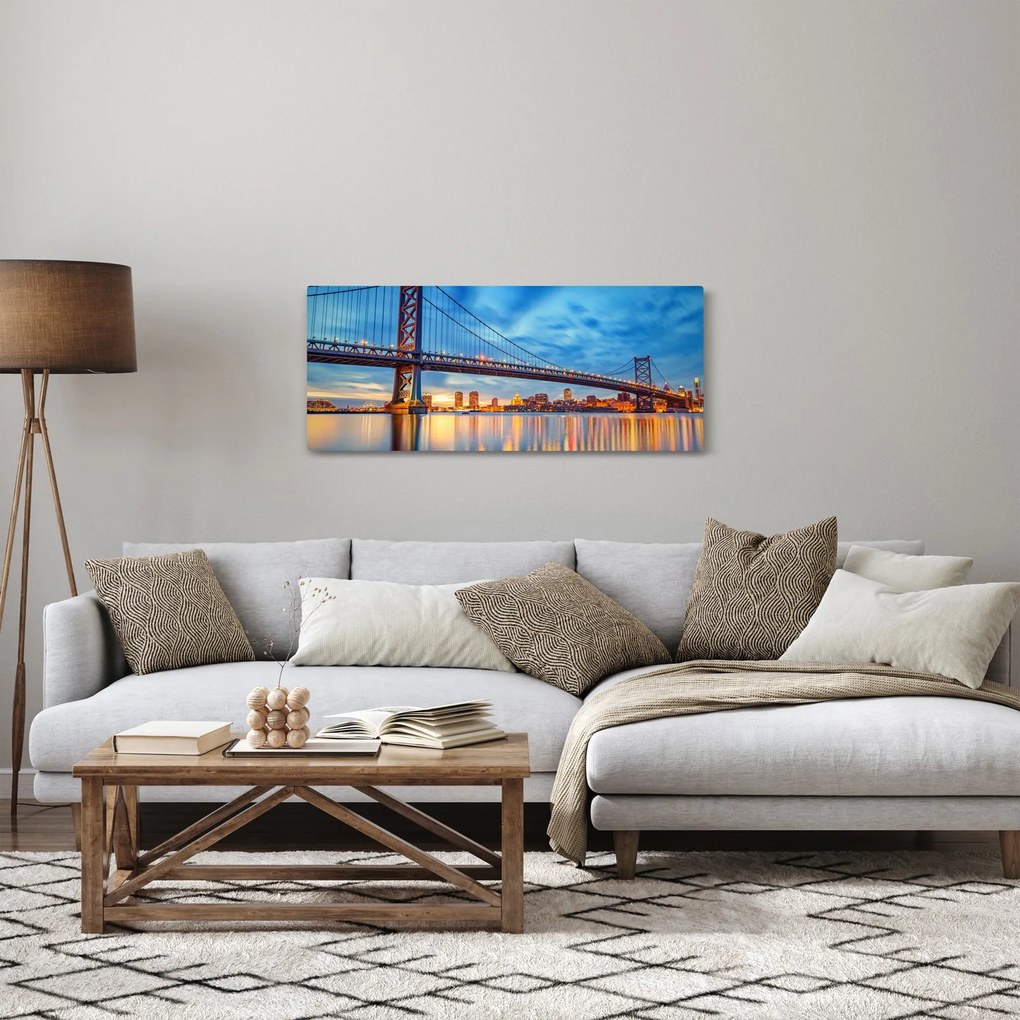 Kép - Benjamin Franklin híd, Philadelphia (120x50 cm)