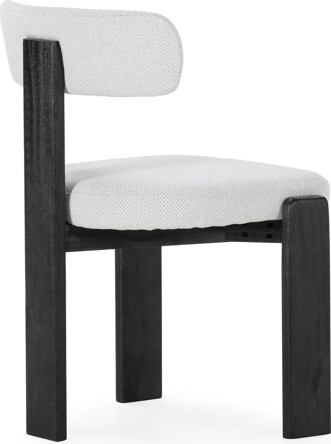 Fekete-világosszürke kárpitozott étkezőszék szett 2 db-os Nadia – MOME