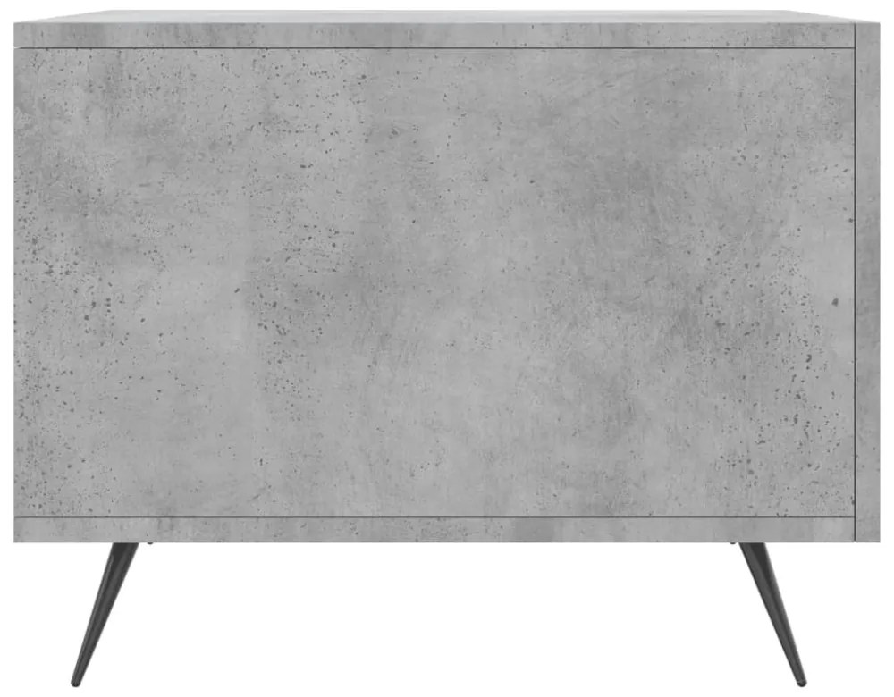 betonszürke szerelt fa dohányzóasztal 50 x 50 x 40 cm